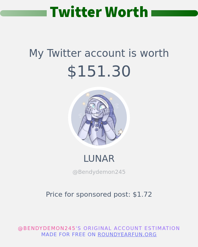 My Twitter worth is: $151.30

➡️ twitterfun.games/twitterworth