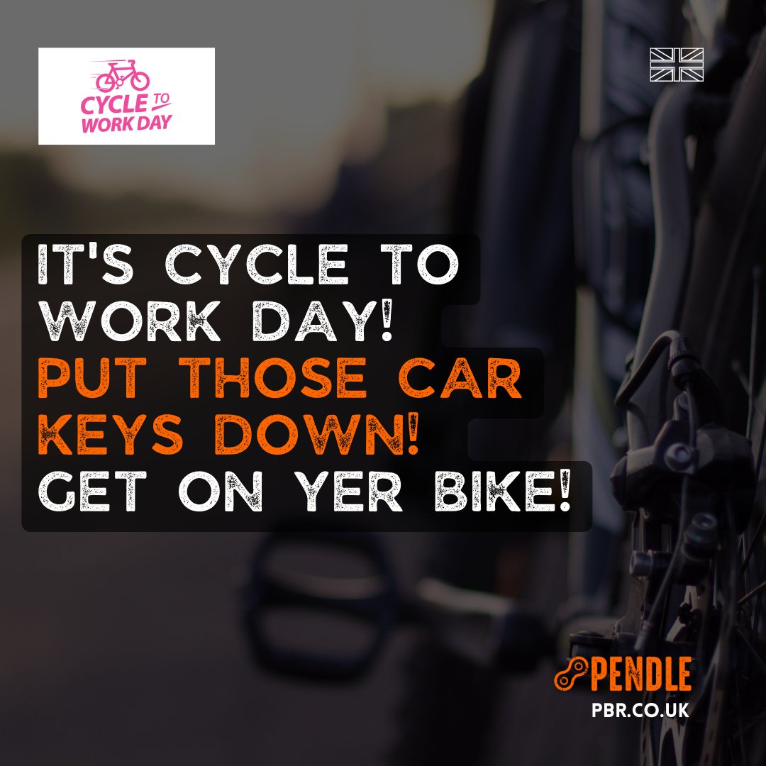 PendleBikeRacks's tweet photo. We're sending this out early so you're not tempted to get in your car this morning! 🚗 ❌ 🚲 ✅

Yes, it's Cycle to Work Day, the perfect opportunity to ditch four wheels for two and get some exercise along the way

Go on, get on your bike this morning! 😊

#cycletoworkday #cycle https://t.co/JqDS2BiaYV