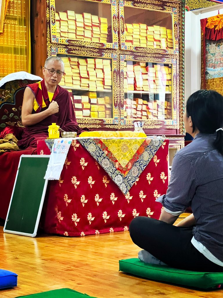 bobbydevito's tweet photo. The dharma is transmitted one question at a time in class 🙏
Blessed to have great teachers like Geshe Gyaltsen 🥰
#freetibet
#ltwa
#mcleodganj https://t.co/yVh5ti7Npy