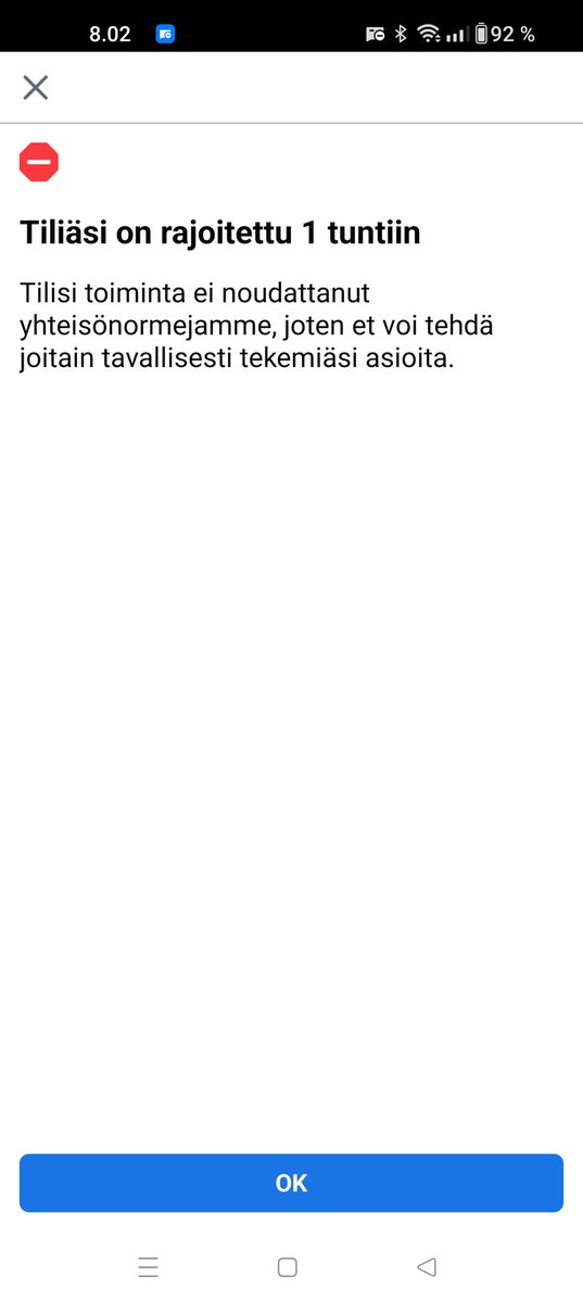 Rad10active's tweet photo. Mielenkiintoista.
Julkaisin saman postauksen, #Starlink:istä Fbn puolella,kuin täällä hetki sitten ja sain tunnin bannit 😳 #Facebook #ban https://t.co/ciGyEZpw2R
