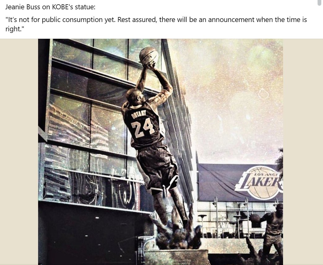1andjohn's tweet photo. @kobebryant statue will rise on August 24, 2024. Heard it here first. #MambaMentality https://t.co/JMmaWdsciz