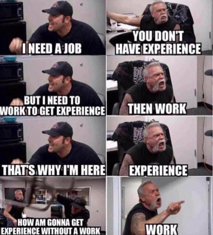 SwissDevJobs's tweet photo. The never-ending circle of junior dev's life 🥲
For more of these, google: SwissDevJobs. https://t.co/o7oPCXgoy0