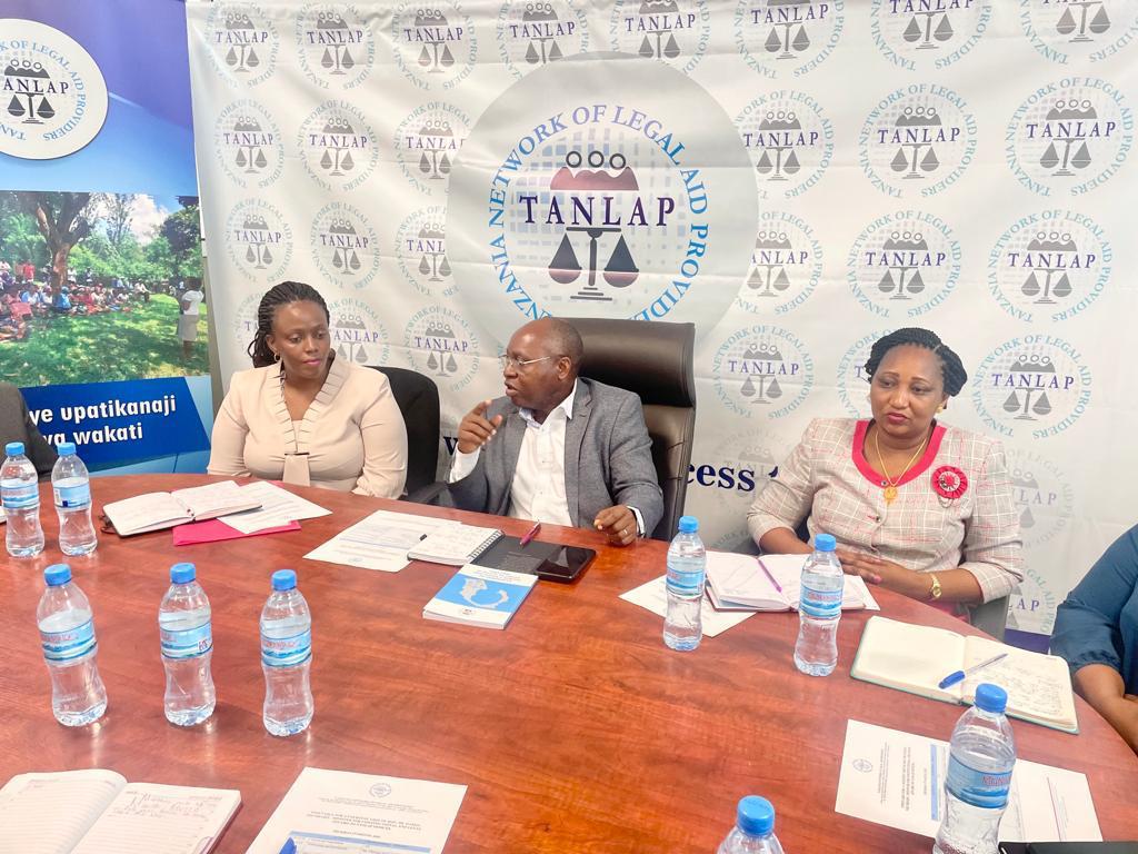 ACE_Africa's tweet photo. Hon. Damas Ndumbaro engaged with @tanlaptz members. From bolstering the One Stop Center to enacting an Anti GBV Act, their talks epitomized a shared commitment to justice and equality. #LegalAdvocacy #InclusiveReforms https://t.co/1xWEJSPyeI
