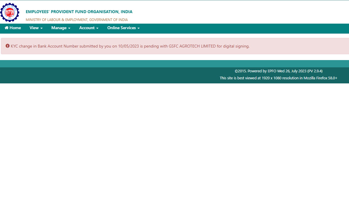 Nikunj9978583's tweet image. 10/05/2023 - 04/08/2023  91 Days Complete But steel employer not verify Bank account number what a super and seamless service provide by #EPFO 
we cant do here only just wait....
agar aapke sath bhi aesa ho raha ho to retweet karo please
#epfobadservice #actionneeded @socialepfo
