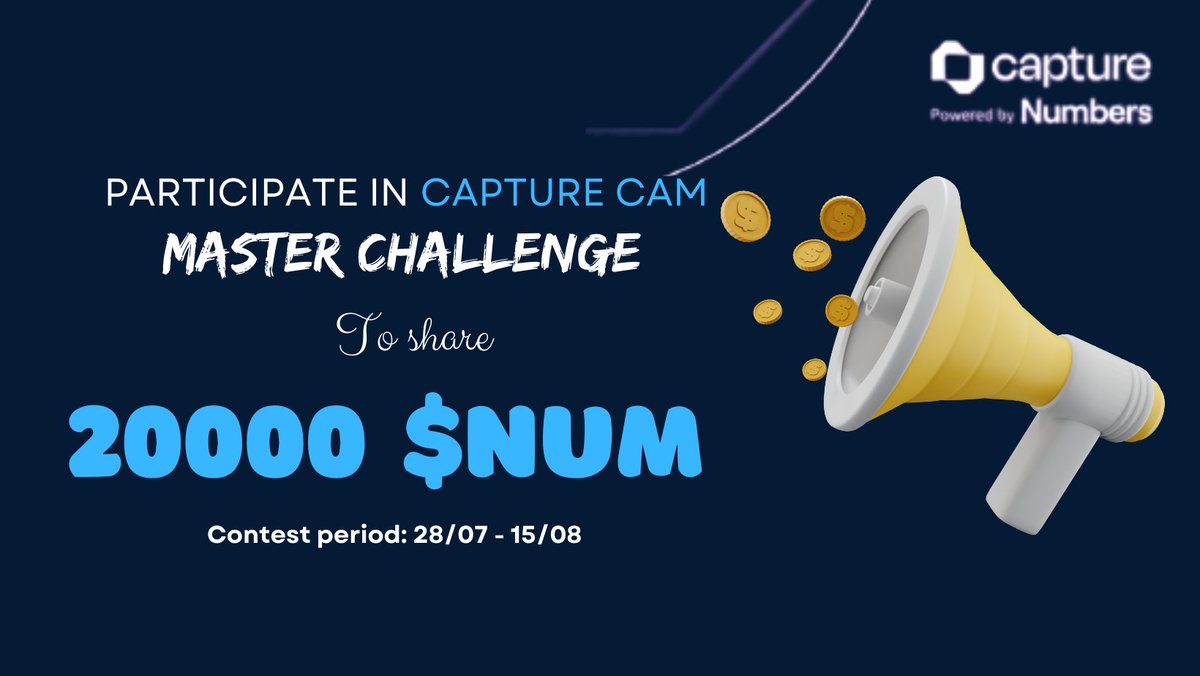 📢 Attention guys,

The Capture Cam Master #Challenge is still on and rewards will be both in stables and $NUM tokens.

💡Tasks: Create a unique Instagram Reel, YouTube Short, or Twitter Thread featuring Capture Cam.

⏳️Duration: 28th July - 15th August 

🔽🔽🔽

#Numarmy