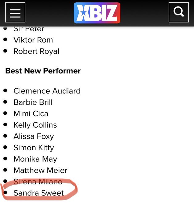 Thank you @XBIZ for nomination :) i been nominated in category  &bdquo;best new performer&rdquo; - voting starts<a class="tags" href="/tag/xbiz">@xbiz</a><a href="/tag/mvsales"class="tags"><span>#mvsales</span></a>