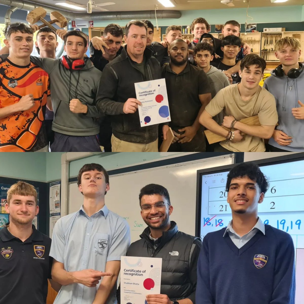 DeputyAger's tweet photo. Some more hardworking, dedicated teachers recognised today to round out #Edweek23. 
We can't wait to have Year 12 back in class on Monday to give out their certificates. They have done a great job during the HSC Trials.
@cazlup @JoGardiner11 https://t.co/Jcizktp5GA