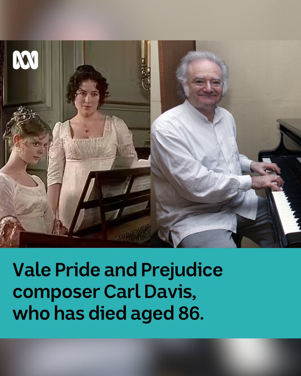 ABC Classic (@abcclassic) on Twitter photo Composer Carl Davis (CBE), well-known for his screen music, including the beloved 1995 Pride and Prejudice mini-series, dies on August 3, 2023, aged 86.
On Sunday August 13 at 3pm, <a href="/dangolding/">Dan Golding</a> will pay tribute to Carl Davis in a special episode of ABC Classic's Screen Sounds. Composer Carl Davis (CBE), well-known for his screen music, including the beloved 1995 Pride and Prejudice mini-series, dies on August 3, 2023, aged 86.
On Sunday August 13 at 3pm, <a href="/dangolding/">Dan Golding</a> will pay tribute to Carl Davis in a special episode of ABC Classic's Screen Sounds.