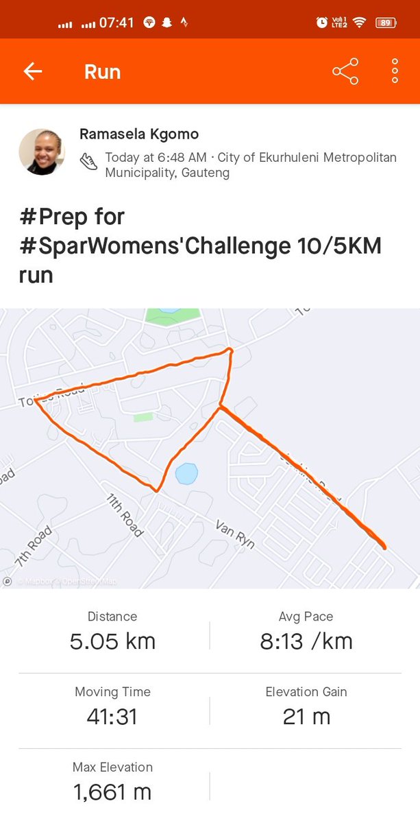 Celebrate your small wins .🎉
#RunningWithTumiSole 
#SparWomensChallenge10/5KMrun