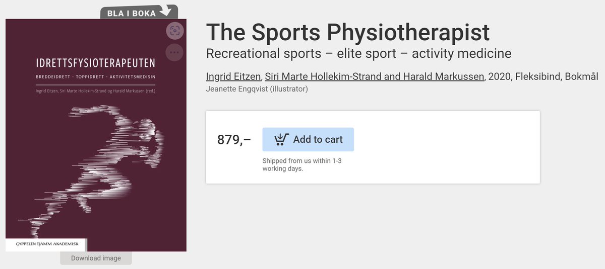 Kudos to Ingrid Eitzen, Siri Marte Hollekim-Strand and Harald Markussen for a terrific Sports Physiotherapy book. 🇳🇴 Very experienced clinicians, all deeply embedded in sport. Book is beautifully illustrated. What you'd expect from Norway. #Leaders