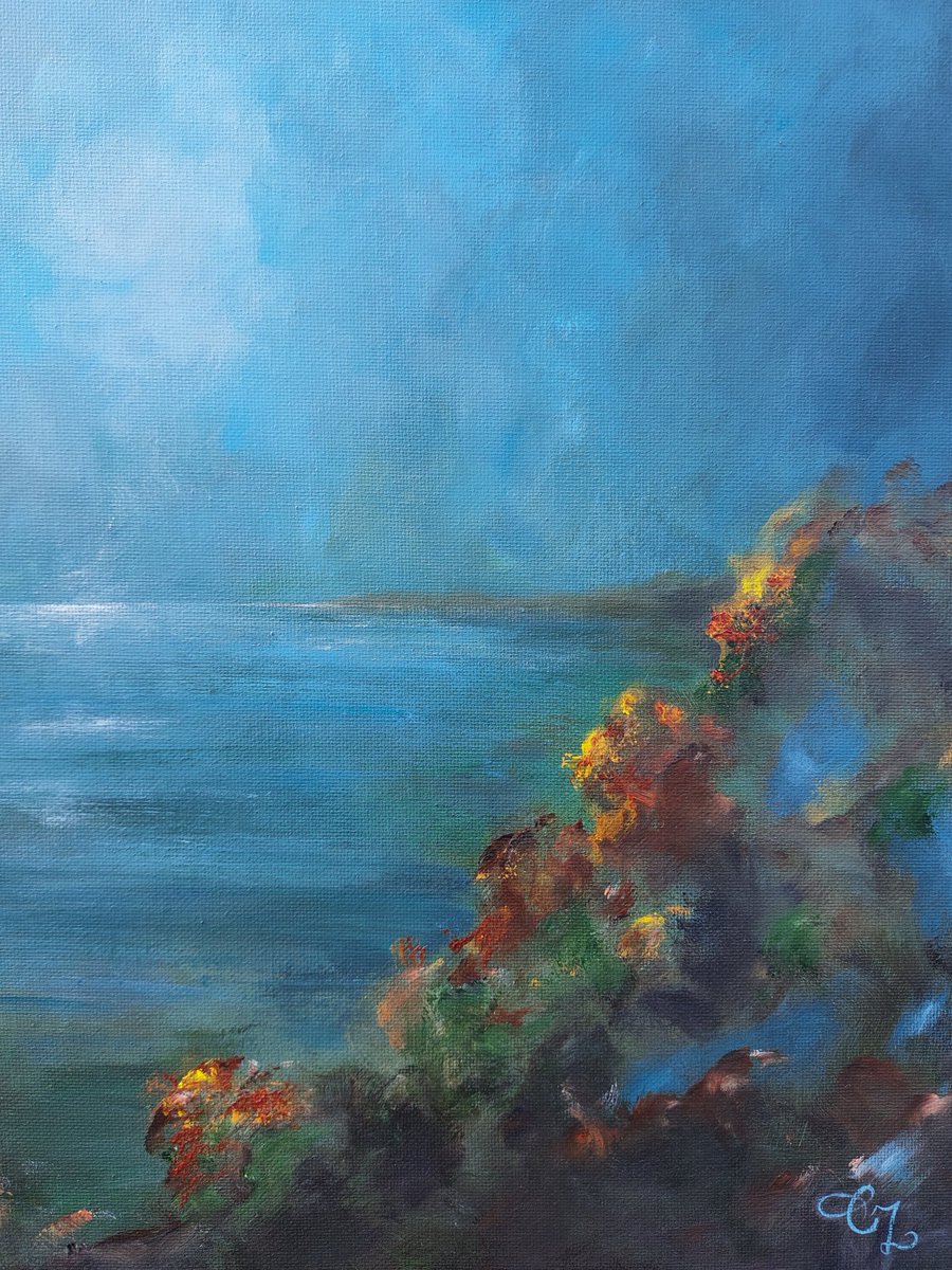 Mistige mooie Morgen
Laat je kussen
door de kalmte van het Meer
Weet je alom geborgen
door de Magistrale sfeer.....

30 bij 40 cm
Acryl op doek

•
•
•
#spiritualart #art #acrylicpainting #mystical #dreamart #intuitiveart #magical #painting #poetry #universum #claudiasatelier