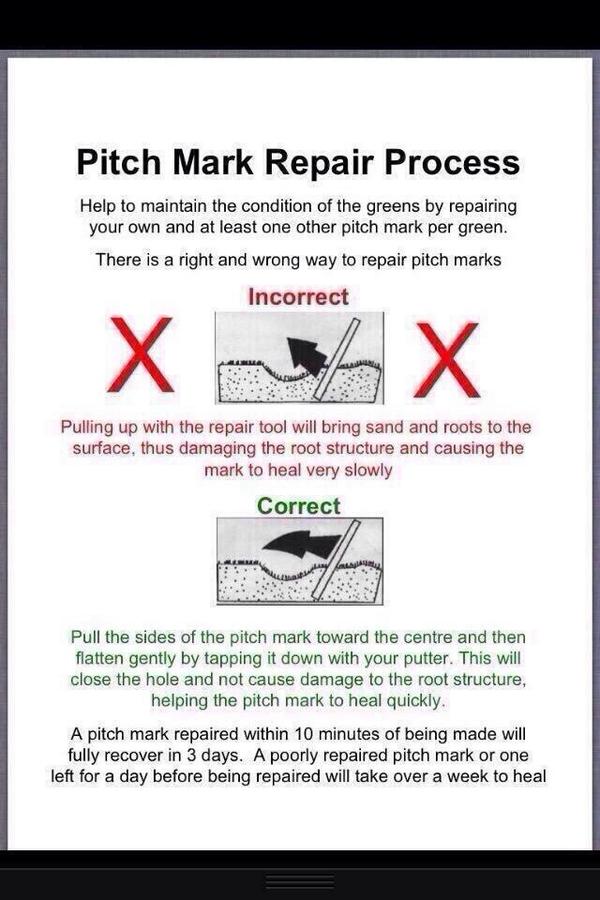 #repairyourpitchmarkday 
August 14th and everyday 
Please use this hashtag in  any post about pitchmark repairs , please get involved #golf #golfer #greenkeeper #golfclub