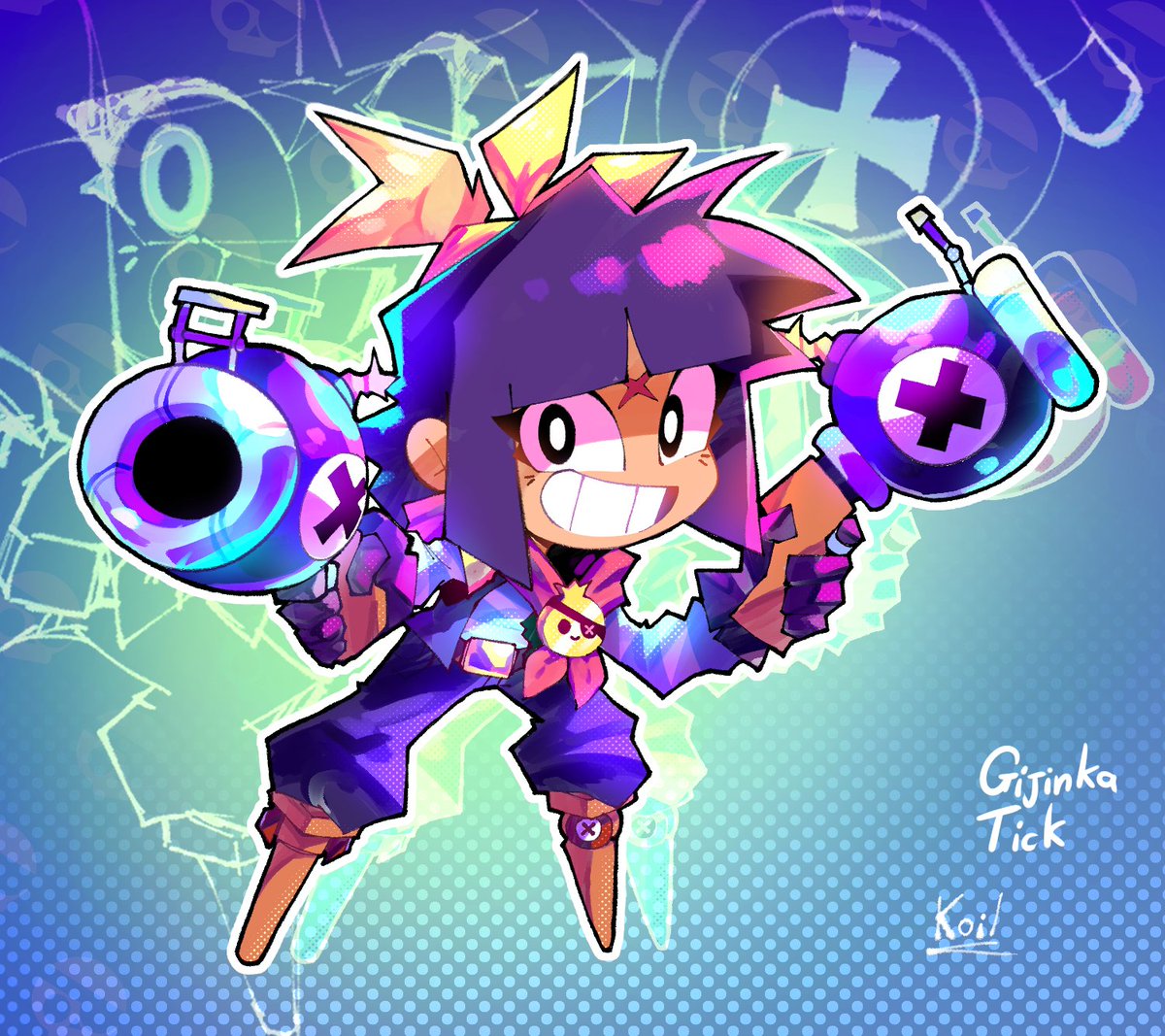 Koimoriya's tweet photo. 【 💥𝗚𝗶𝗷𝗶𝗻𝗸𝗮 𝗧𝗶𝗰𝗸💥】

#BrawlStars #BrawlStarsArt https://t.co/4t1XYJUjcy