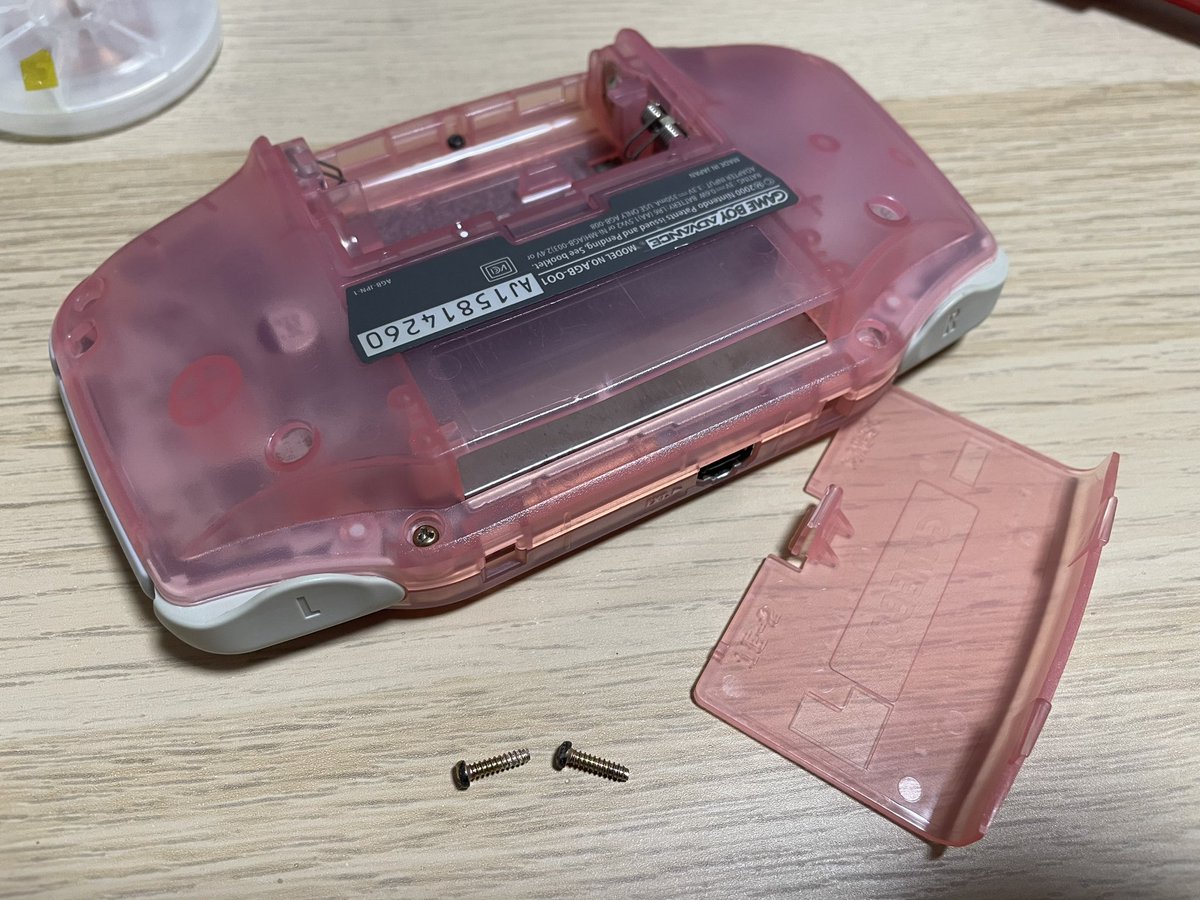 yokoyon_m4's tweet photo. I fixed my broken Game Boy Advance(Pink). 
It was "VERY HARD" difficulty, but I am satisfied with the "IPS v5" display.
 #retrosix #GameBoyAdvance https://t.co/b7BLO6SYZk