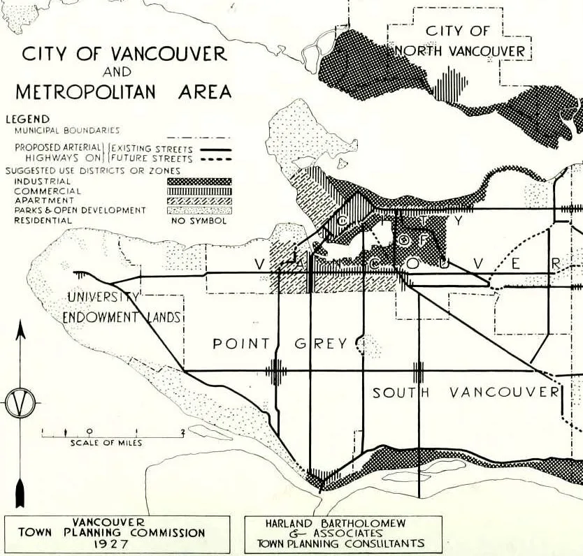 GRIDSVancouver's tweet photo. Vancouver froze its land use in amber in the 1920s; apartments were only allowed in areas that already had apartments. The details of our planning have changed since, but those broad strokes have been unchanged for nearly a century https://t.co/B7XNKe55IY