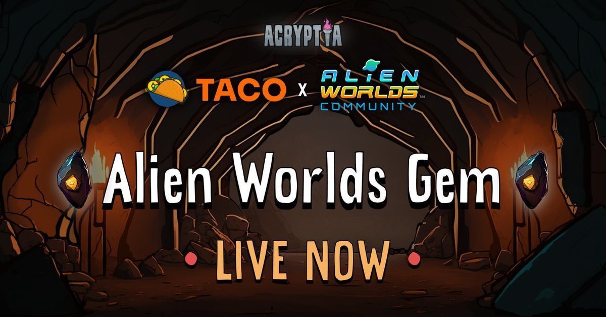 🌟 #tacoacryptia Ⅹ Boss Battles: Captain’s Edition is LIVE! 🔥

👽Have you staked your #AlienWorlds Gem ? 

🛸Stake now, compete fiercely and stand a chance to win from a massive 20,000 TLM pool prize! 

Learn more: buff.ly/3PCMQcB

#AlienWorldsMetaverse #TLM