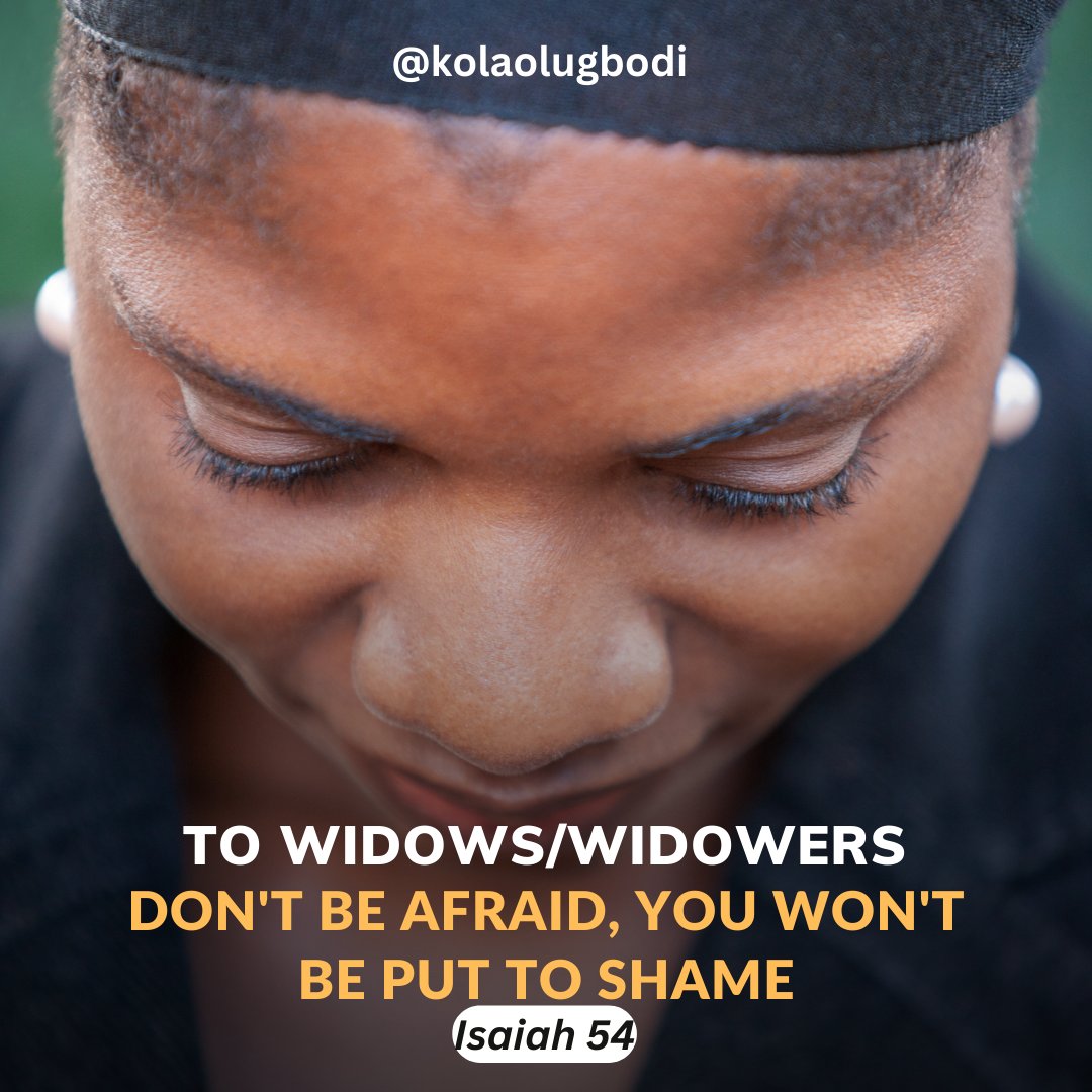 kolaolugbodi's tweet photo. My heart goes out to all widows and widowers, God's peace and comfort will be with you all.

The Lord will raise help for you in Jesus name. 

Be comforted.

#widowhood
#widowsofinstagram
#widowlife 
#widow 
#widower 
#widowed 
#becomforted 
#comfort 
#hope https://t.co/6licwPk90r
