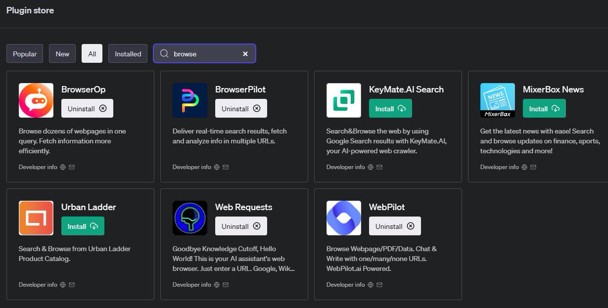 merterkal's tweet image. Curious about where the Link Reader extension has gone in ChatGPT Plus? Me too! Start exploring alternative extensions right away. Just search &apos;Browse&apos; in the Plugin Store and discover new options. The Web Requests extension is definitely worth a try! #ChatGPT #LinkReader #SEO