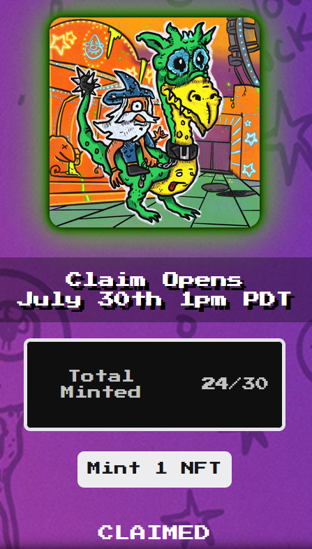 MetaM00's tweet photo. Whew, almost missed my @CCarnies #ToxicEdition! 
"Jimby the Lizard Trainer" is safe in my carnival vault!
Only 6 left!? 👀❤️‍🔥🫡 #Jimby #CryptoCarnies https://t.co/VX4LjlQcnJ