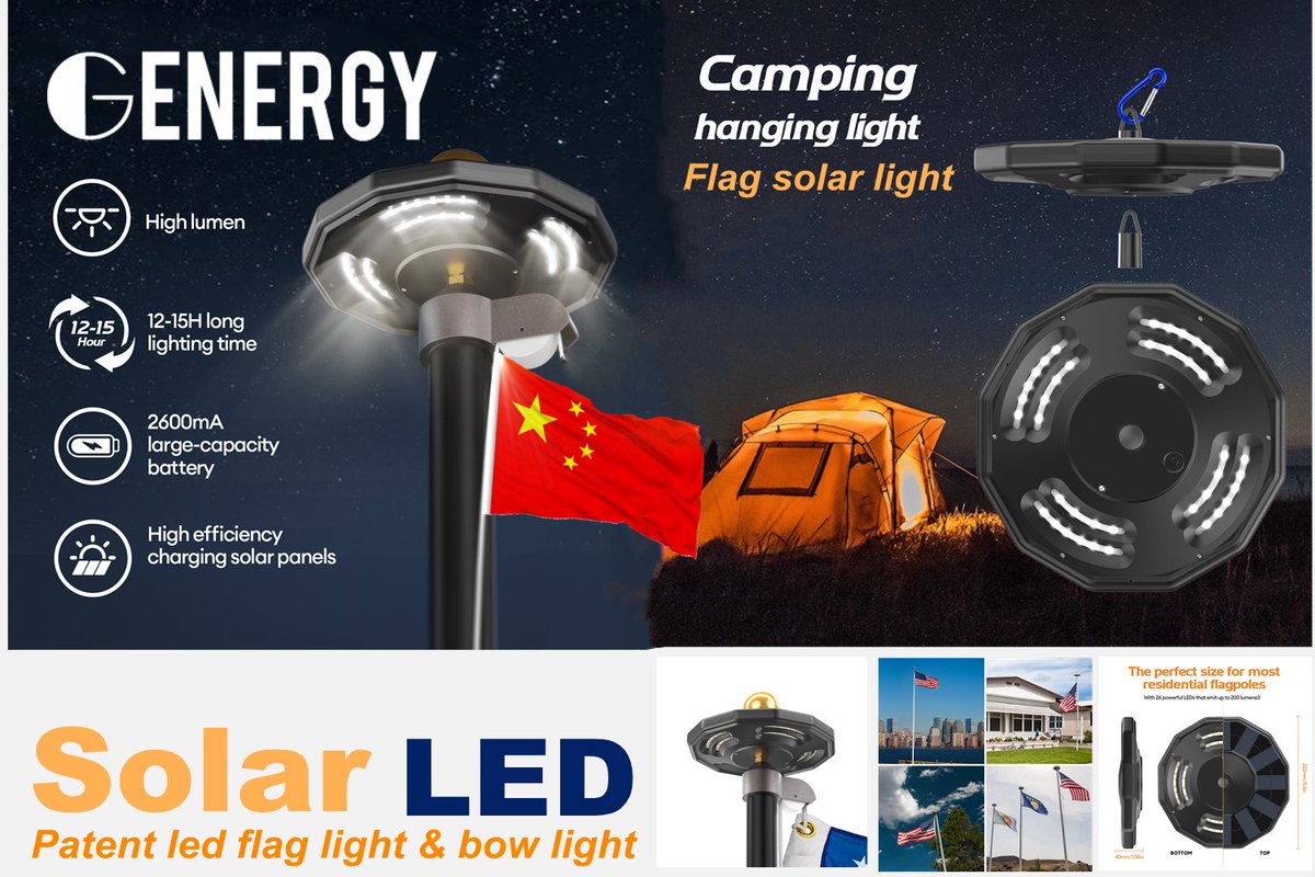 Angelali1118's tweet image. New Solar lighting !!!!
led flag light &amp;amp; led bow light come out ! #solarledlight #flaglight #solarlamp
