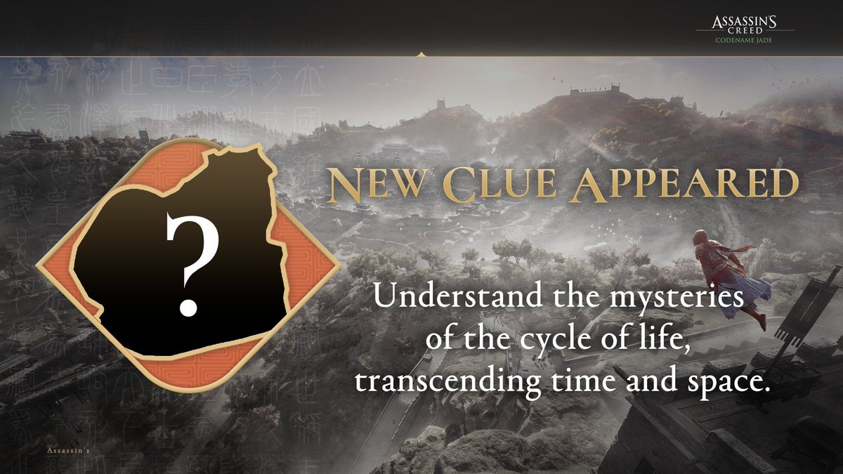 A new clue has been discovered. Go unlock the riddle!
Click the link below to start discovering the mystery!
assassinscreedcodenamejade.com/discoverancien…

Collect clues every week and earn in-game rewards during the Closed Beta!