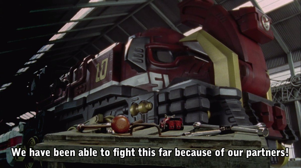 SRFlubber's tweet photo. Episode 33 is one of my favorite episodes of Engine Sentai Go-Onger, mainly because entire emotional climax is carried solely by an off-the-shelf Speedor toy that was repainted/retrofitted into a makeshift puppet.

When approached with full sincerity, ANYTHING can carry a scene. https://t.co/3xrb4trmHT