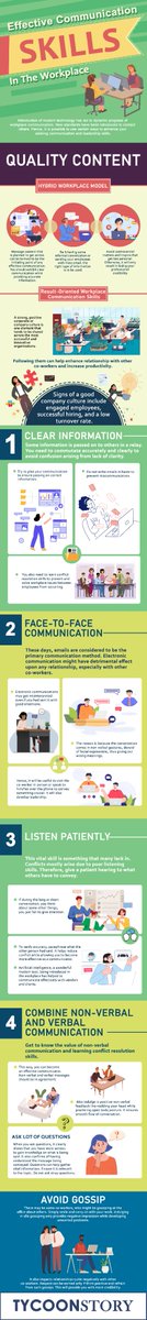 haritha28633474's tweet photo. Effective Communication Skills In The Workplace [INFOGRAPHIC]
#business #communication #workplace #skills #coworkers #environment #success #motivation #teamwork #leadershipskills #training #productivity #workarea @TycoonStoryCo  @tycoonstory2020 
https://t.co/mLPanP8eBi https://t.co/AiA9rQmUC6