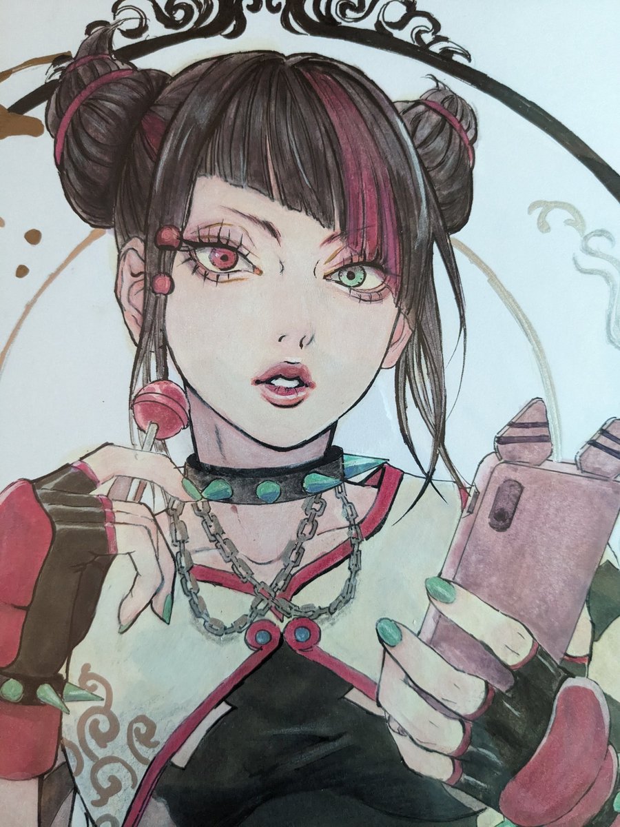 キャミィ(ストリートファイター) 「こちら  でも告知してますが描き下ろしの色紙です!運んでいたのはコレでした。」|TAKA-nakayamaのイラスト