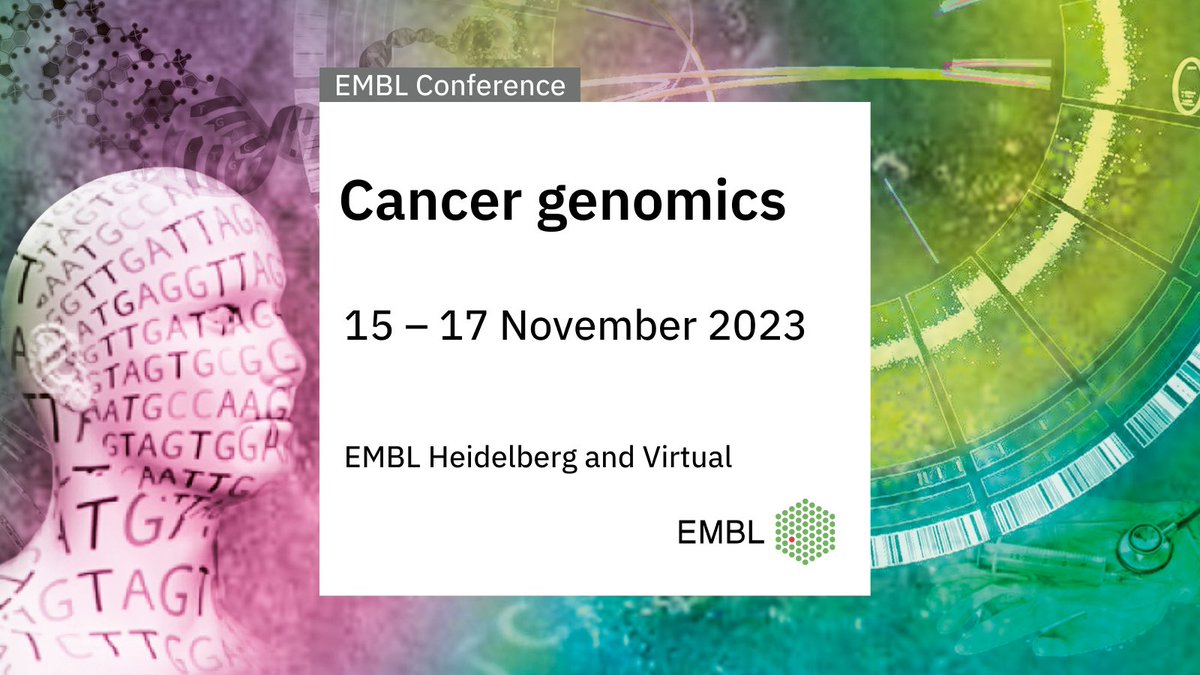 Are you looking to keep up to date with the rapidly progressing area of cancer genomics? 🤔 Then join us for #EMBLCanGen! ➡️ s.embl.org/can23-01 Submit your abstract by 23 Aug to be a part of this interdisciplinary community of cancer researchers 🥼 #cancerresearch