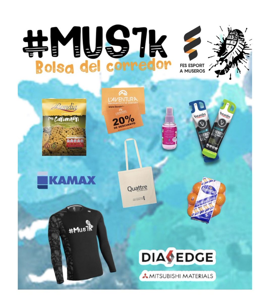 CorrerMuseros's tweet photo. Buenos días corredores!! Seguimos completando la bolsa del corredor para vosotros!
SPOILER: - AÚN NO ESTÁ COMPLETA!😊
¿Que os parece? Esperamos que la disfrutéis tanto como de nuestra #mus7k
el proximo 23 de Septiembre en Museros. https://t.co/9J5ESYXRDF