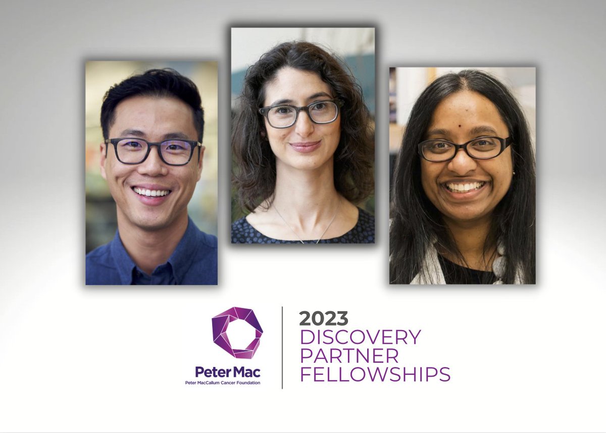 Peter Mac Research (@petermacres) on Twitter photo Congratulations to three of <a href="/PeterMacCC/">Peter Mac Cancer Centre</a>'s most promising clinical researchers Dr Aparna Rao, Dr Julia Dubowitz and Dr Lewis Au, who have received 2023 Discovery Partner Fellowships!
Read more: petermac.org/about-us/news-… Congratulations to three of <a href="/PeterMacCC/">Peter Mac Cancer Centre</a>'s most promising clinical researchers Dr Aparna Rao, Dr Julia Dubowitz and Dr Lewis Au, who have received 2023 Discovery Partner Fellowships!
Read more: petermac.org/about-us/news-…
