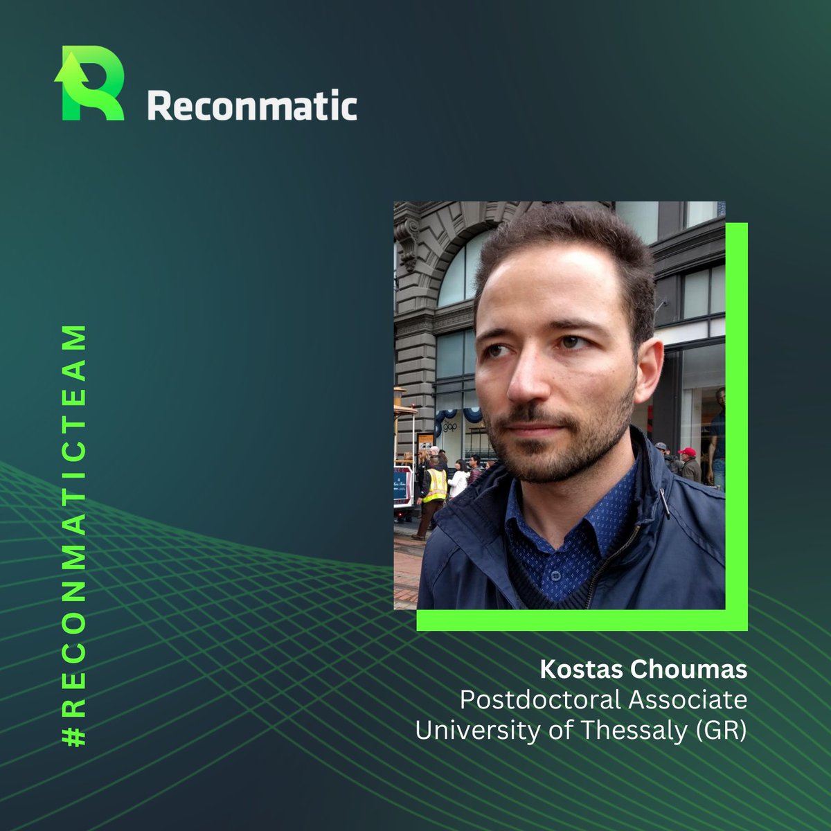 🧩 Let’s meet Kostas Choumas from the #RECONMATICTeam and Postdoctoral Associate at t🏛️ @uth_gr. Kostas will improve the Construction and Demolition #wastemanagementprocess by using software-defined (SDN) networks 🖧, 🤖 Artificial Intelligence (#AI) & #Blockchain
#HorizonEU