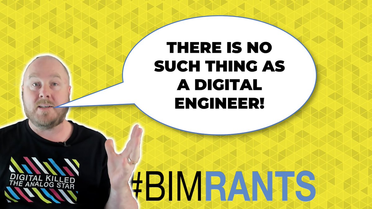 Nathan Hildebrandt (@digitalnath) on Twitter photo It's Friday afternoon and it is time for my final BIM Rant. For now... I thought I would leave my most controversial post for the final post. There is no such thing as Digital Engineering! It is made up...
Have a great weekend everyone!
youtu.be/-yzhhG8pa24 It's Friday afternoon and it is time for my final BIM Rant. For now... I thought I would leave my most controversial post for the final post. There is no such thing as Digital Engineering! It is made up...
Have a great weekend everyone!
youtu.be/-yzhhG8pa24