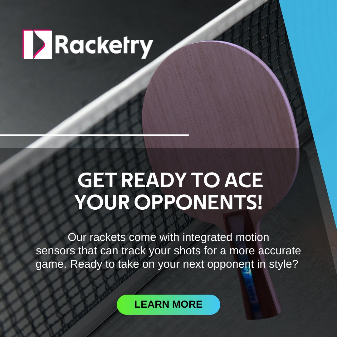 racketry_tt's tweet image. Racketry brings you upgraded ping pong paddles with integrated motion sensors, so you can improve and measure your performance faster than ever before. 🏓Ready to ace your opponents? 
#racketry #tabletennis #tabletennisplayer #pingpong