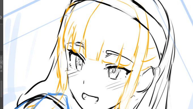 次以降のFANBOX、Fantia絵に向けてもラフ開始。CG集を想定しているので経過はあす更新予定の「CG集企画」でもご紹介する予定です。 