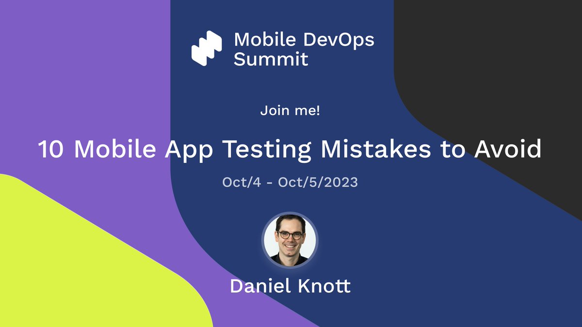 Exciting 🤩, I am going to speak at the #MobileDevOps2023 summit powered by <a href="/bitrise/">Bitrise</a> in October. They have an awesome lineup of topics and speakers. Best part, it's free. Make sure to get your spot here: summit.bitrise.io/home
#MobileTesting #MobileDevelopment #MobileApps