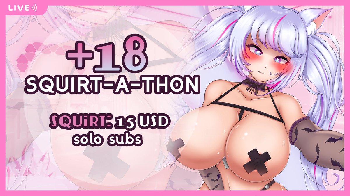SQUIRT-A-THON! Maratón de SQUIRTS

📅Viernes, 4 de agosto
🕗8:00 PM 

Si donas 15 USD, tendrás control del juguete durante 3 minutos y en ese tiempo te daré un squirt si o si. 

Si llegamos a 200 RTs 🔃, daré links del control del lush de manera aleatoria.