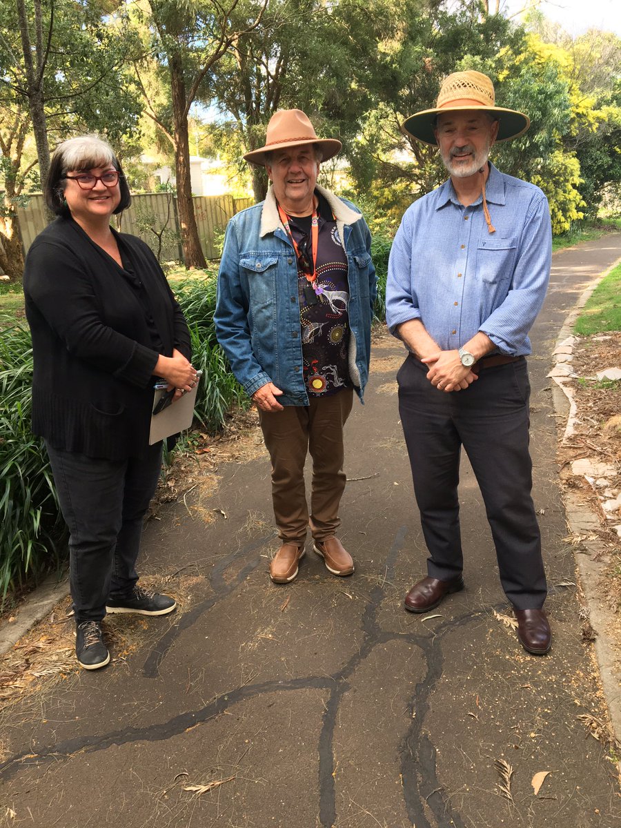 Advising on some native plant revegetation at the Toowoomba Community Organic Gardens with Kylie Higgins and Uncle Wayne Fossey.