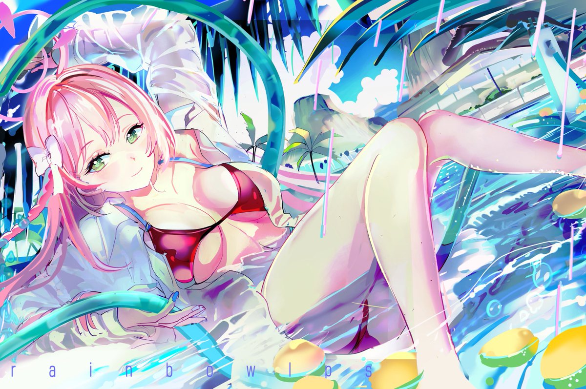 パワー「水着ハナコ出ませんパワー  #BlueArchive #ブルアカ」|119のイラスト