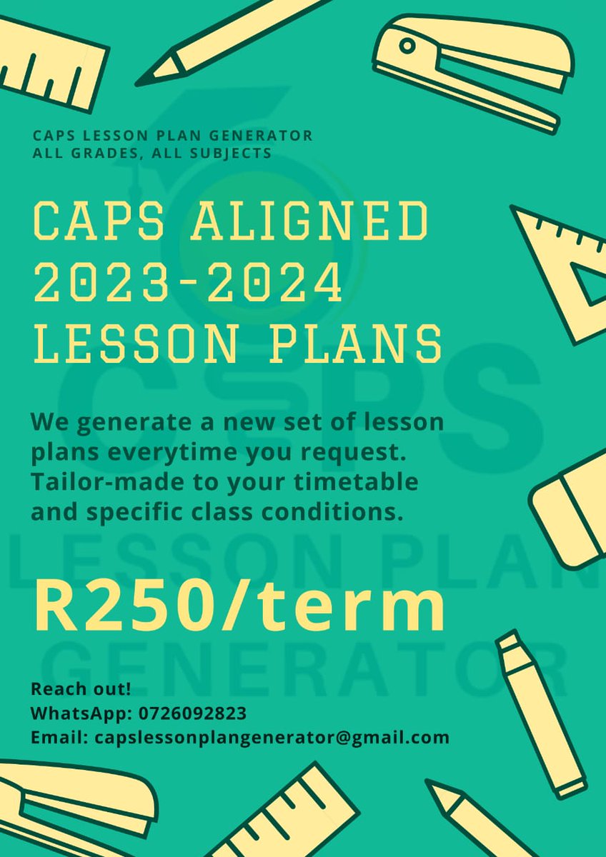 Caps Lesson Plan Generator (@capsgenerator) / Posts / X