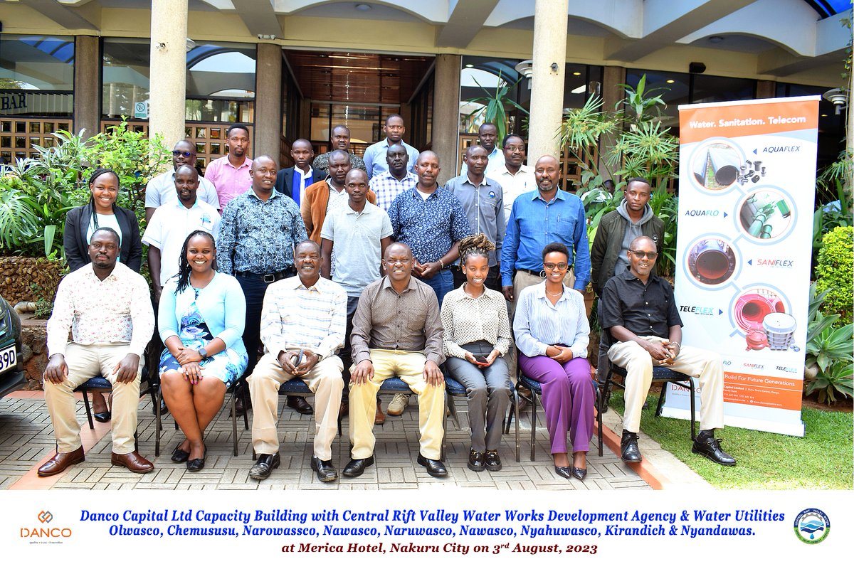 DancoCapital's tweet photo. In our bid to ensure that projects deliver quality to sustain through to our future generations, we held a capacity building platform for the engineers at @CRVWWDA @OloolaiserWSC  @chemususu @NarokWater @NakuruWater @Naruwasco @nyahuwasco @NyandaruaWater @KirandichW https://t.co/8rvRlh47PI