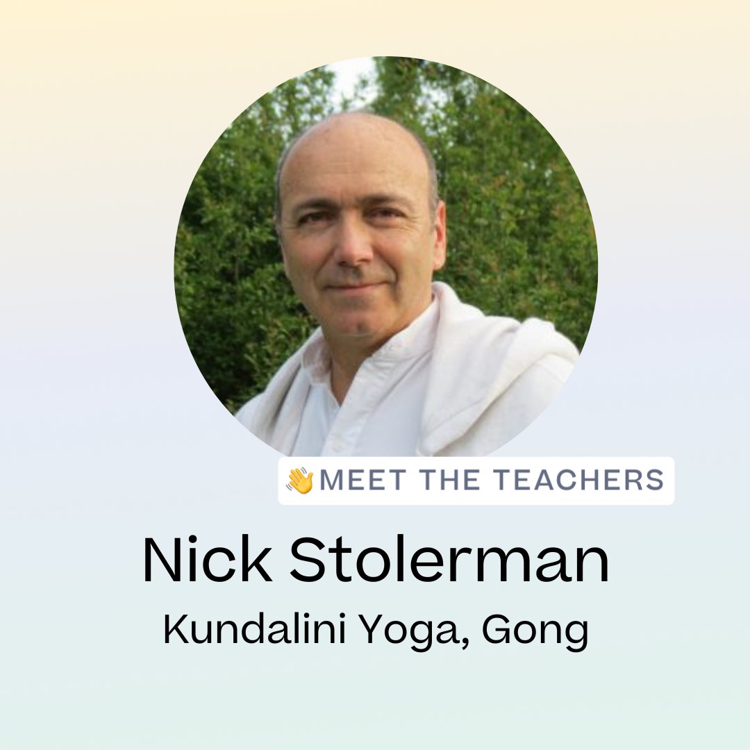 Meet our Teacher - Nick Stolerman - Kundalini and Gong

'I have been practising Kundalini yoga and meditation for twenty years.'
Book here: liveyogateachers.com/teachers/nick-…

#onlineyoga #yogateacher #onlineyogaclasses #virtualyoga #yogateacheruk #freeyoga #kundaliniyoga #gong #soundbath