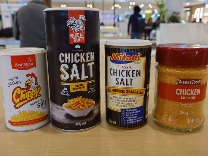 KENNYKRUNCH's tweet photo. You people haven't even experienced fries if you've never had chicken salt with them! They're not made from real chickens (i don't think) lol why is #chickensalt todays top trend? ๐ Mitani's is the OG https://t.co/oIi0OfTh9L