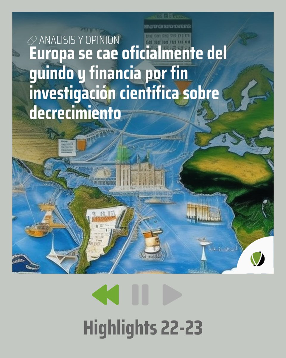 Tras años de engañarse a si misma con políticas pretendidamente sostenibles, con estrategias y pactos presuntamente verdes, ..
HILO 🧵

#decrecimiento #investigacion #ERC #fernandovalladares #lasaluddelahumanidad

12 h