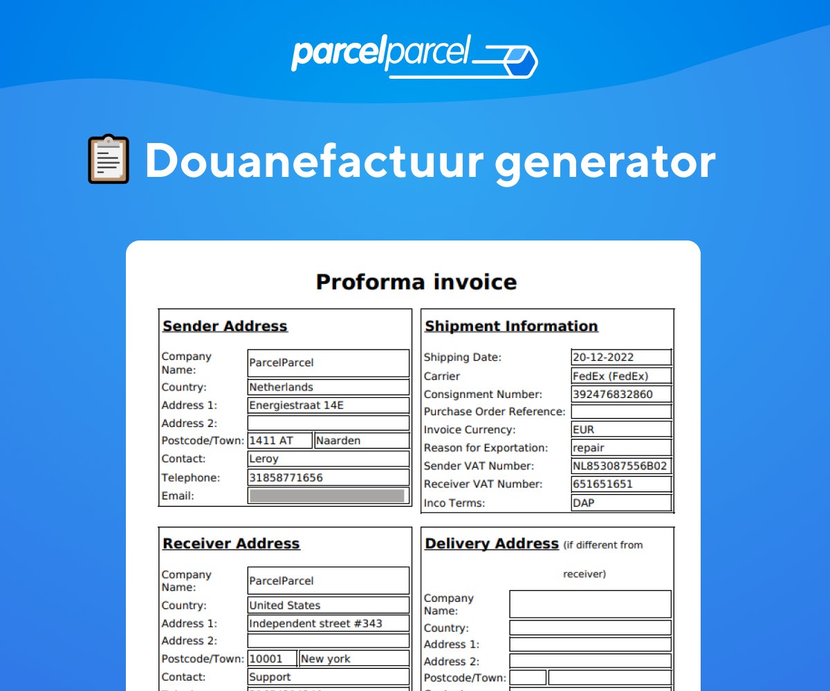 ParcelParcel's tweet image. Maak zelf een douanefactuur met onze douanefactuur generator 📋 

Je hebt geen ingewikkeld Word- of Excel-template meer nodig! Beantwoord de vragen in ons formulier, en wij genereren jouw douanefactuur!

Klik op de link hieronder om te starten 👇parcelparcel.typeform.com/to/B1l3QEaB