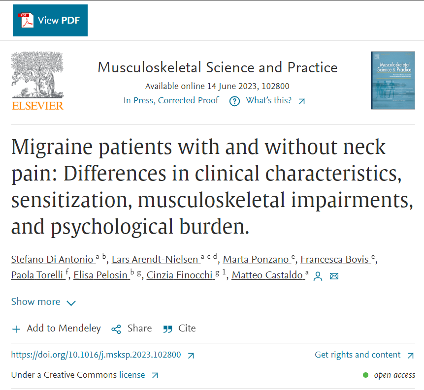 MSKPhysioJnl's tweet photo. OPEN ACCESS: https://t.co/nQzymHWu6l

Another open access paper from our special issue on headache and neck pain: https://t.co/emFpn9nn4l https://t.co/2KRdoofdjn