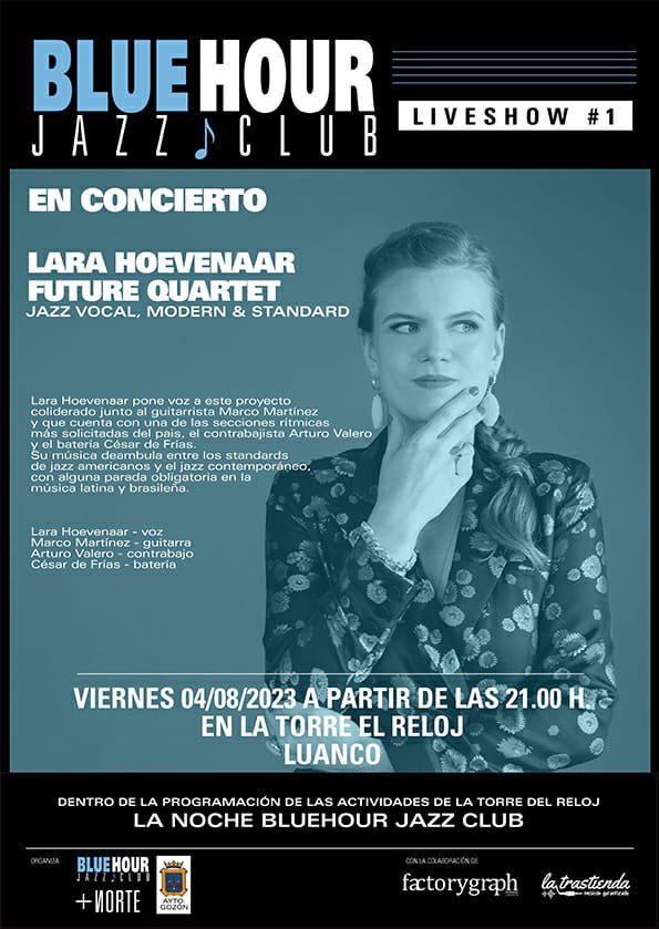 MarcoMJazz's tweet photo. Hoy tocamos en casa 💙 Me hace mucha ilusión presentar este concierto de hoy viernes en Luanco, estaré junto a @larahoevenaar @arturo_valero_ y #cesardefrias, amigos y unos supertalentos. A las 21h, no faltéis!

#jazz #musicaasturias #marcomartinez https://t.co/NS6gqQOCdJ