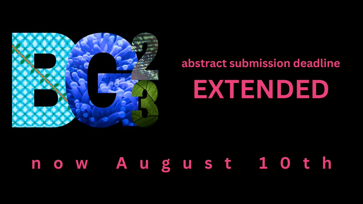🚨 Following requests from several @EBPgenome affiliated projects, we can announce the #deadline to submit short-talk abstracts for #BG23 has been extended to 12:00 BST, Thursday, 10th August. @SangerToL @BioGenEurope @darwintreelife @genomeark @bat1kgenomes @DAISEA_AfricaBP