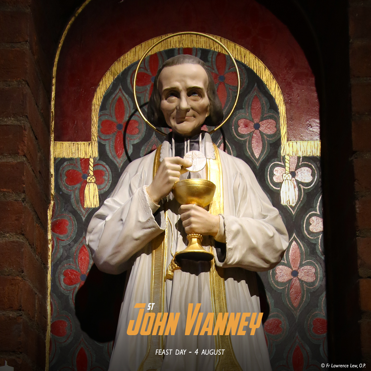 Almighty and merciful God, who made the Priest Saint John Vianney wonderful in his pastoral zeal, grant, we pray, that through his intercession and example we may in charity win brothers and sisters for Christ and attain with them eternal glory.