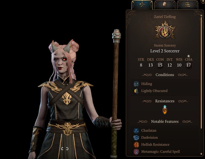 Edgy heterochromia Tiefling let's gooooooooo!! 
#BaldursGate3 https://t.co/OfyDKhddSi